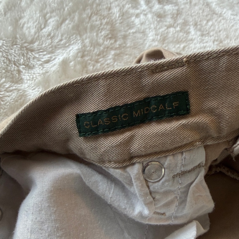 Lauren Ralph Lauren Beige Classic Midcalf Pants - Picture 5 of 8